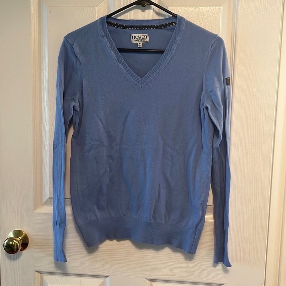 Dover V-Neck Sweater in Light Blue